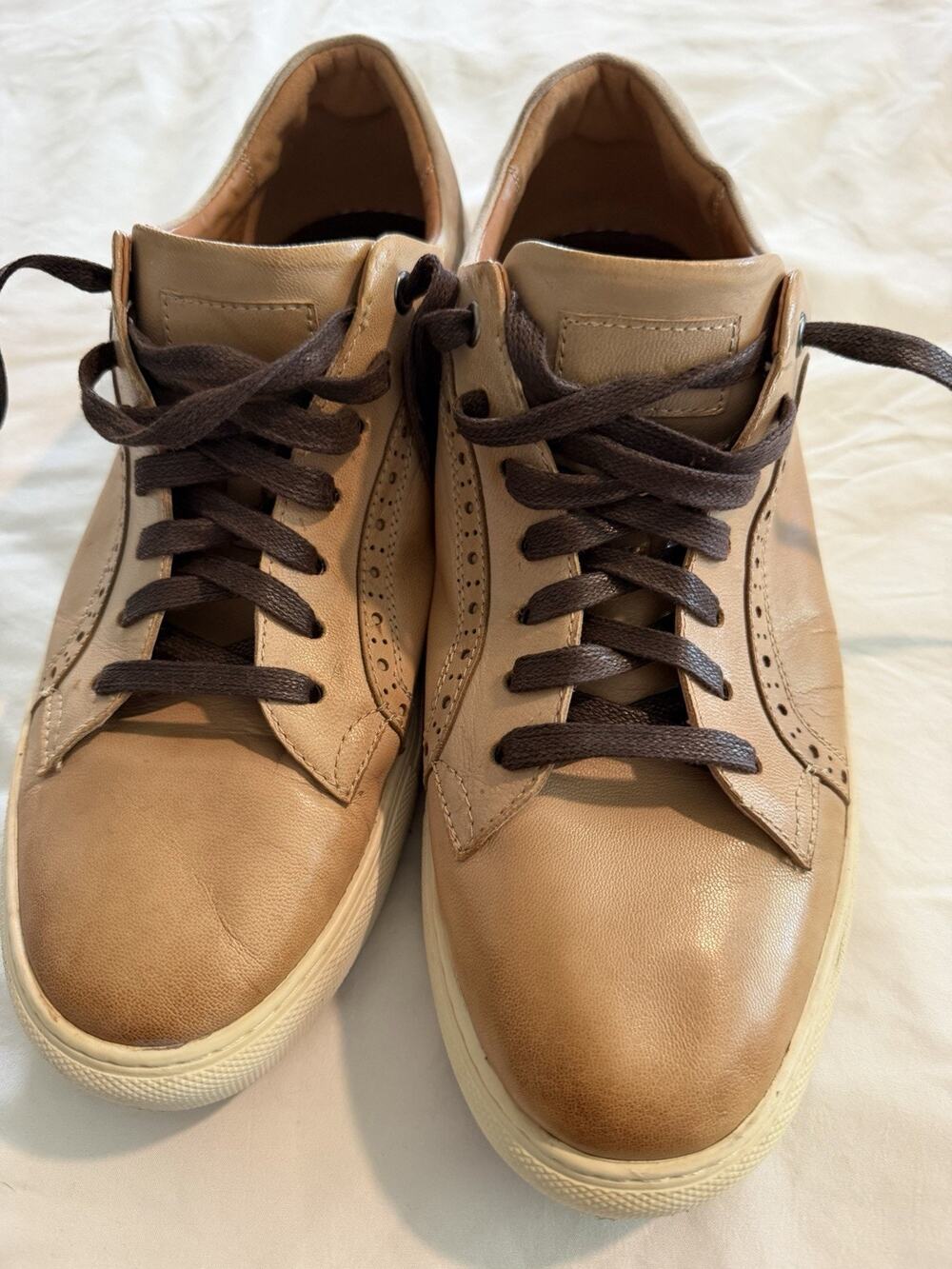 Robert Graham RG5330L Men’s Leather Sneakers Tan Brown Size 11 Casual Shoes